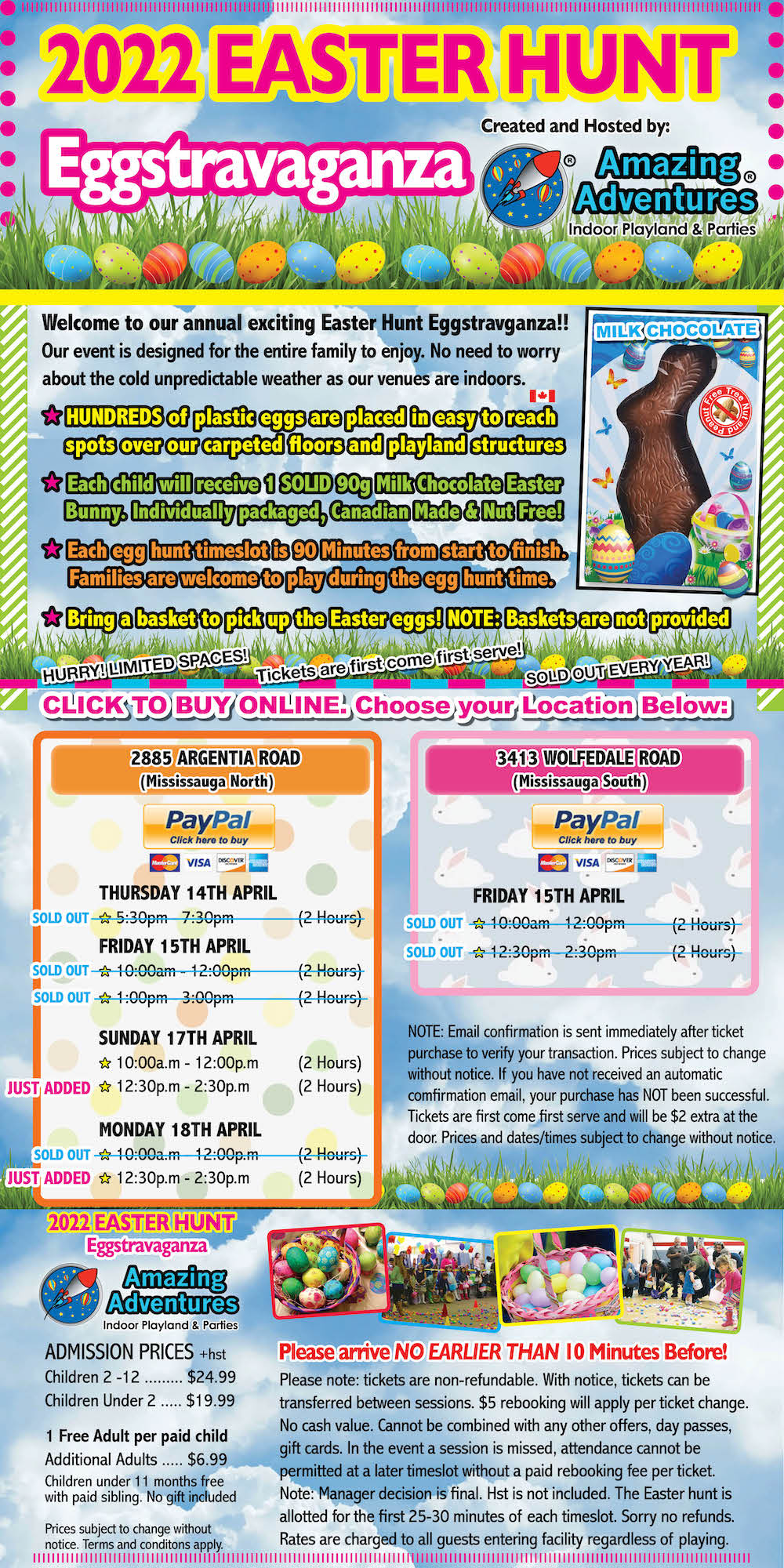 2022 Easter Egg Hunt Mississauga Brampton Oakville Toronto Milton