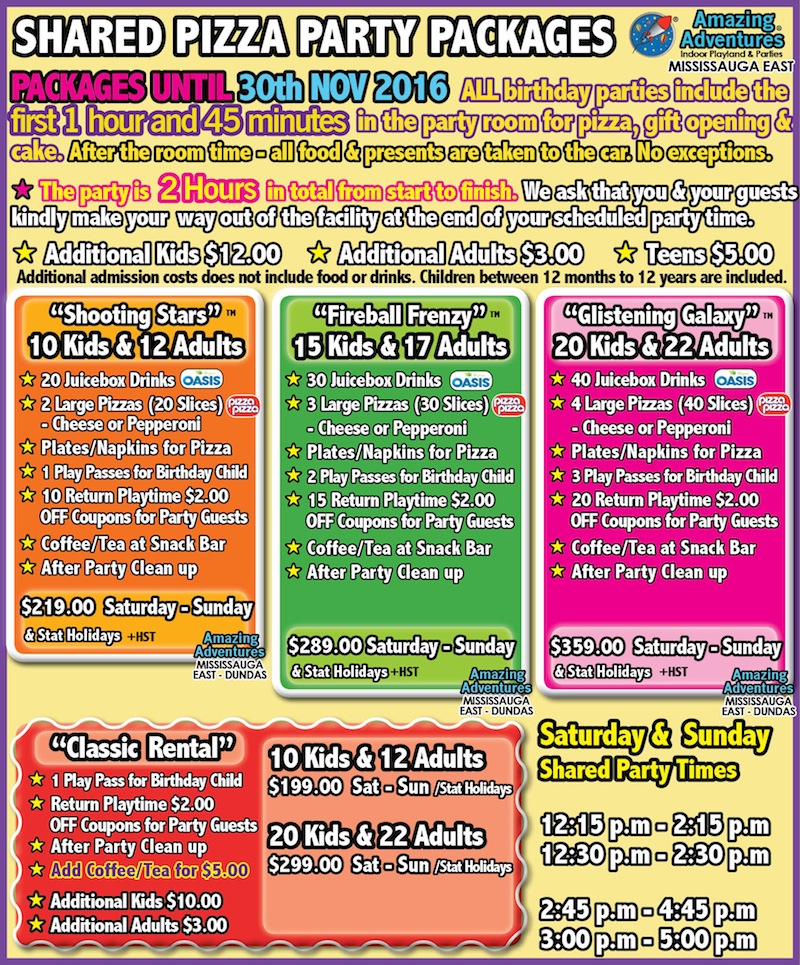 Mississauga East Childrens Parties Amazing Adventureland Indoor Playland & Parties